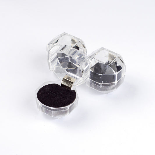 (BZA_00035) Caja de cristal para anillo - Paquete 20 unidades