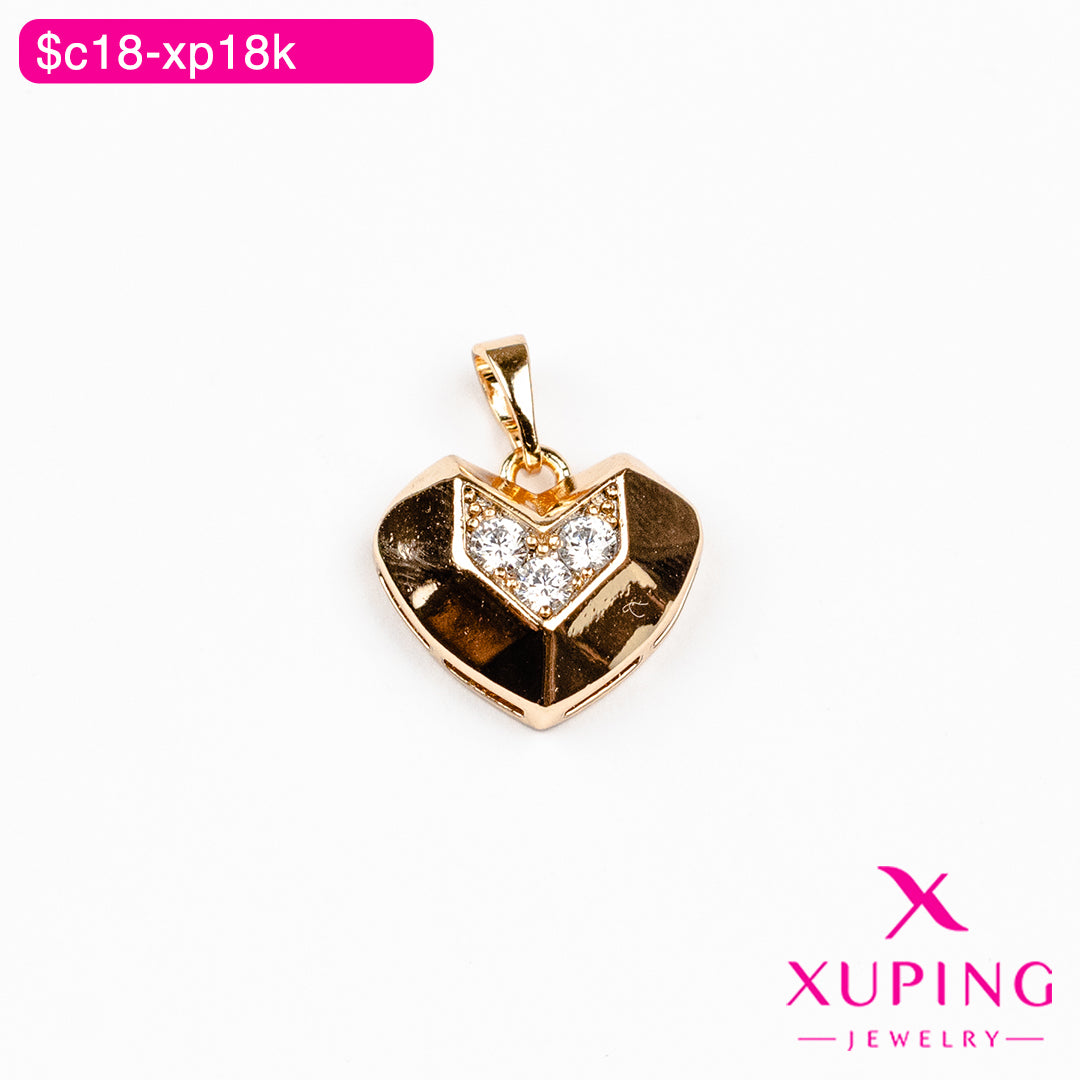 (XPF_00446) Dije de corazón facetado