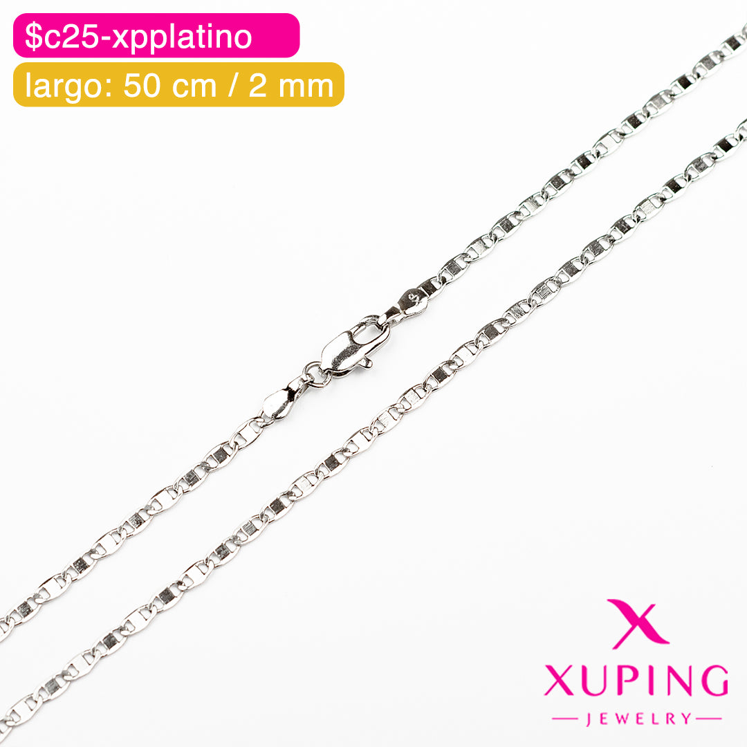 (XPE_00477) Cadena eslabón valentino 50 cm / 2 mm