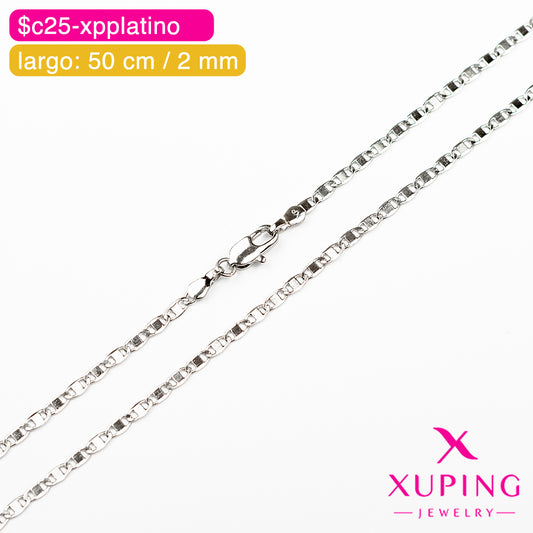 (XPE_00477) Cadena eslabón valentino 50 cm / 2 mm