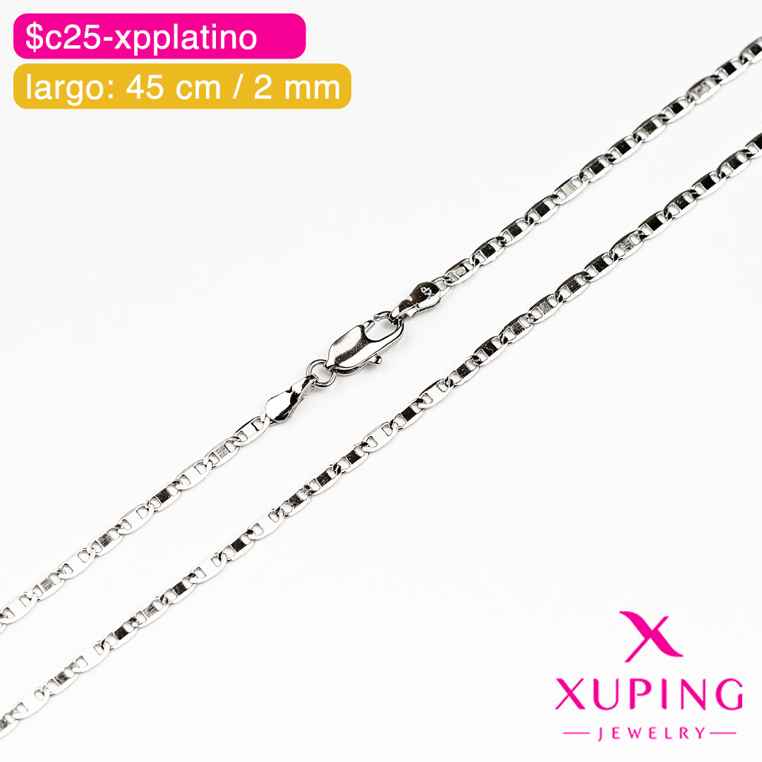 (XPE_00478) Cadena eslabón valentino 45 cm / 2 mm