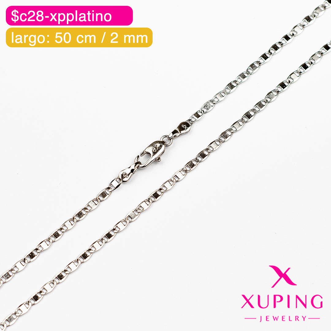 (XPE_00481) Cadena eslabón valentino 50 cm / 2 mm