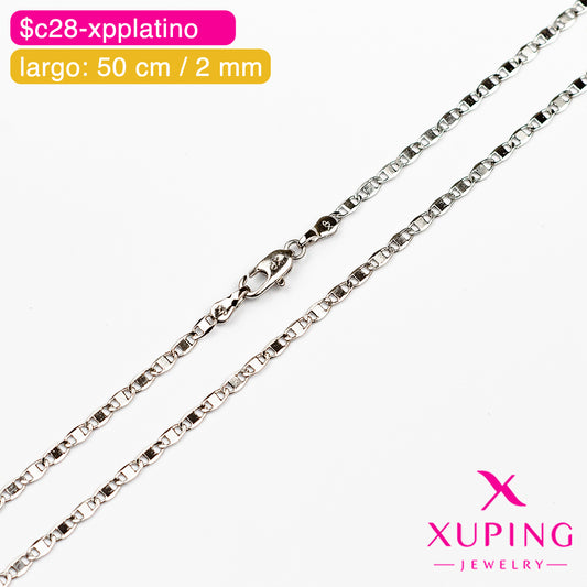 (XPE_00481) Cadena eslabón valentino 50 cm / 2 mm