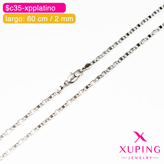 (XPE_00485) Cadena eslabón valentino 60 cm / 2 mm