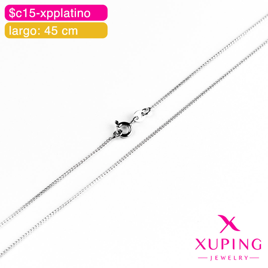 (XPE_00520) Cadena eslabón cubano 45 cm / 1 mm