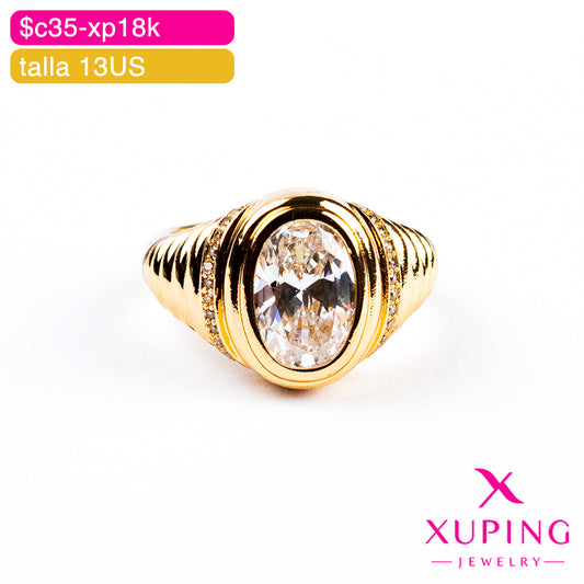 (XPA_00928) Anillo de zirconia ovalada 13US