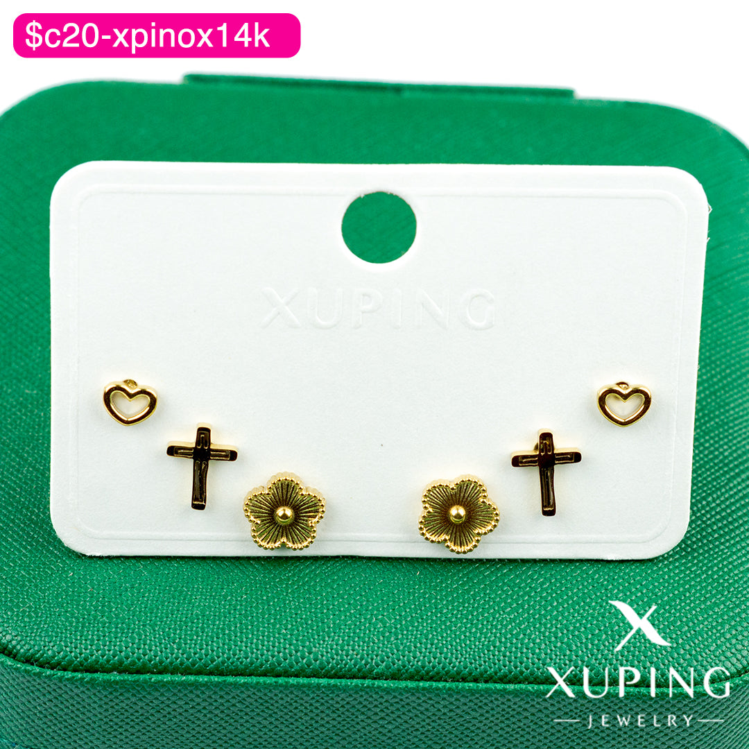 (XPB_02739) Juego de aretes 14K