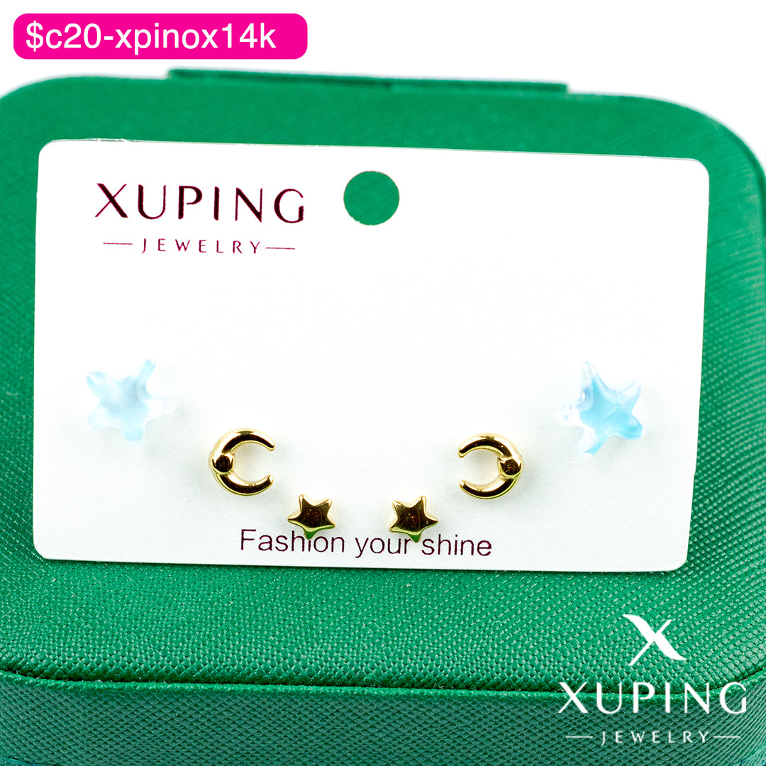 (XPB_02743) Juego de aretes 14K
