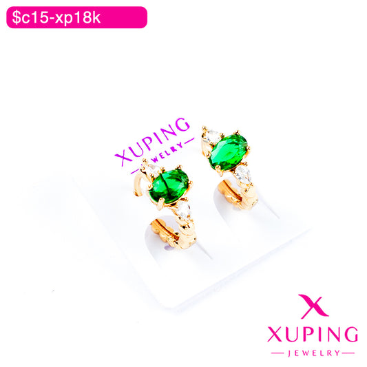 (XPB_02841) Aretes de zirconia ovalada