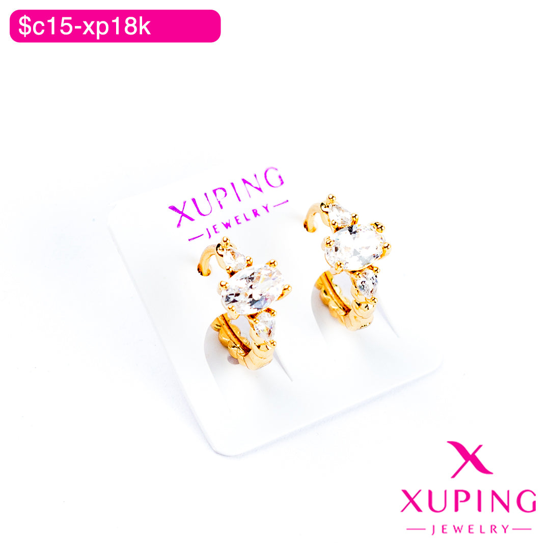 (XPB_02843) Aretes de zirconia ovalada