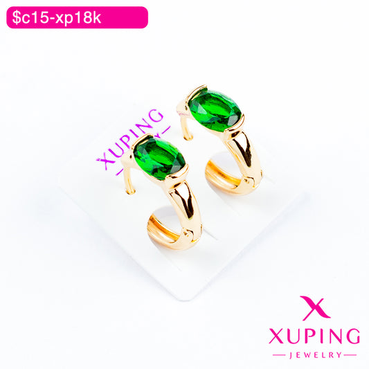 (XPB_02873) Aretes de zirconia ovalada
