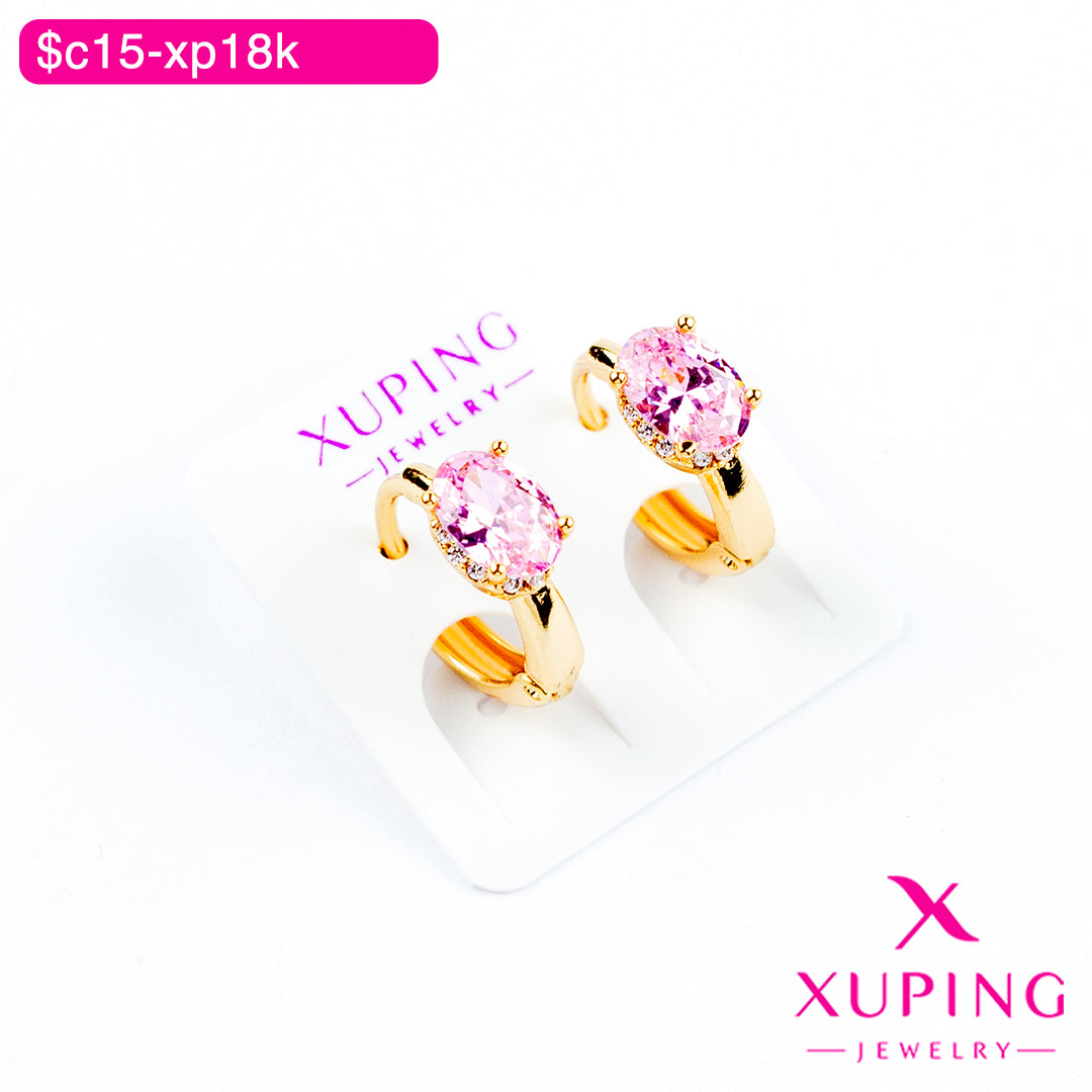 (XPB_02875) Aretes de zirconia ovalada