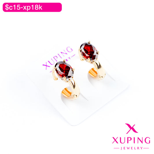 (XPB_02876) Aretes de zirconia ovalada