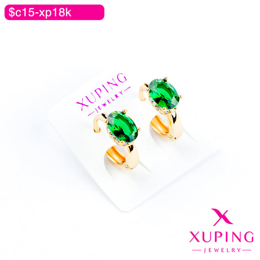(XPB_02877) Aretes de zirconia ovalada
