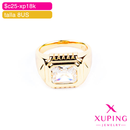 (XPA_01021) Anillo rectangular biselado 8 US