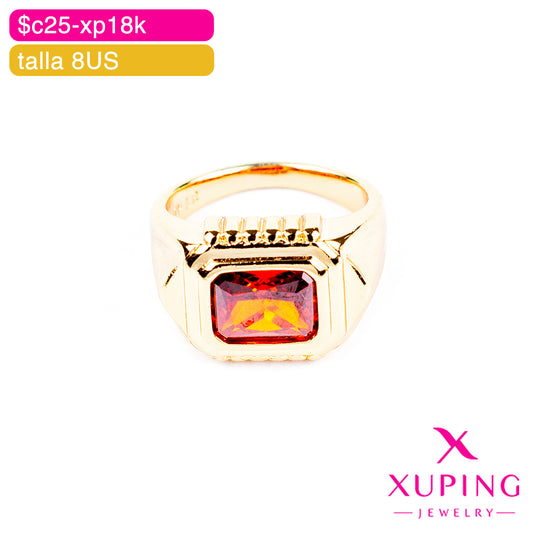 (XPA_01022) Anillo rectangular biselado 8 US