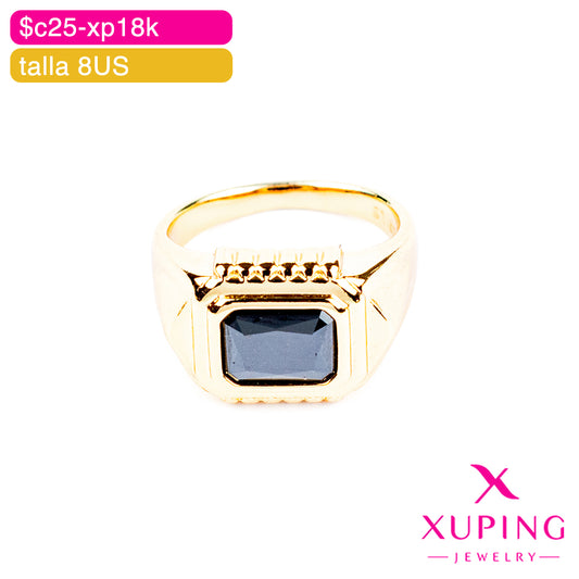 (XPA_01023) Anillo rectangular biselado 8 US