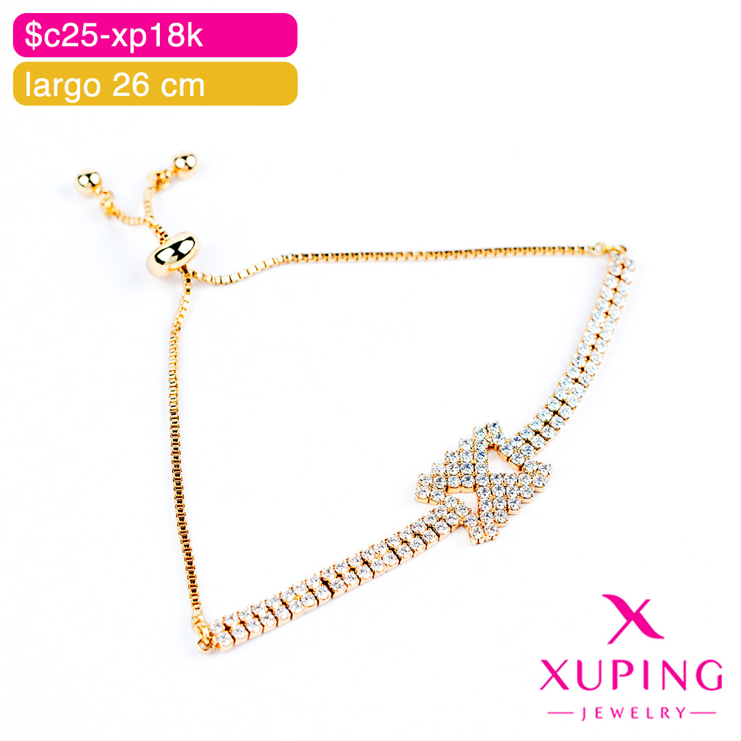 (XPH_00743) Pulsera ajustable de doble hilera