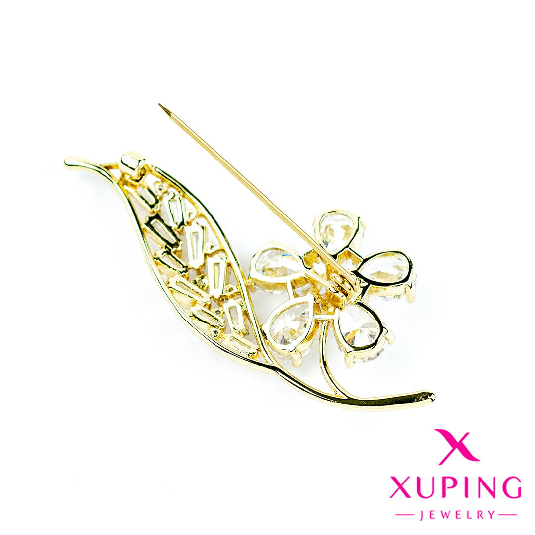 (XPD_00028) Broche de flor y espiga 14K