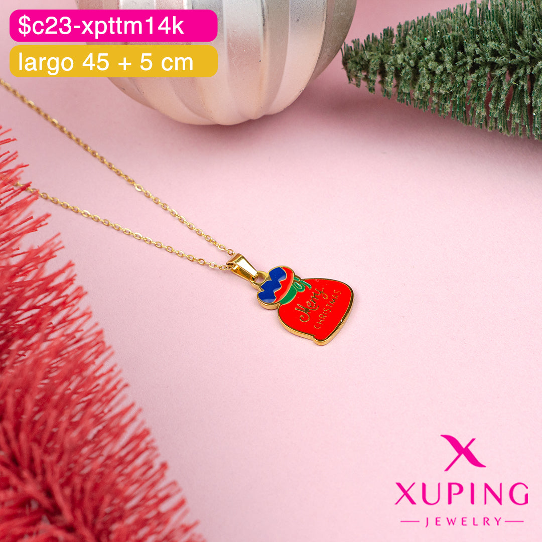 (XPE_00622) Gargantilla de saco de regalos 14K - 45 + 5 cm