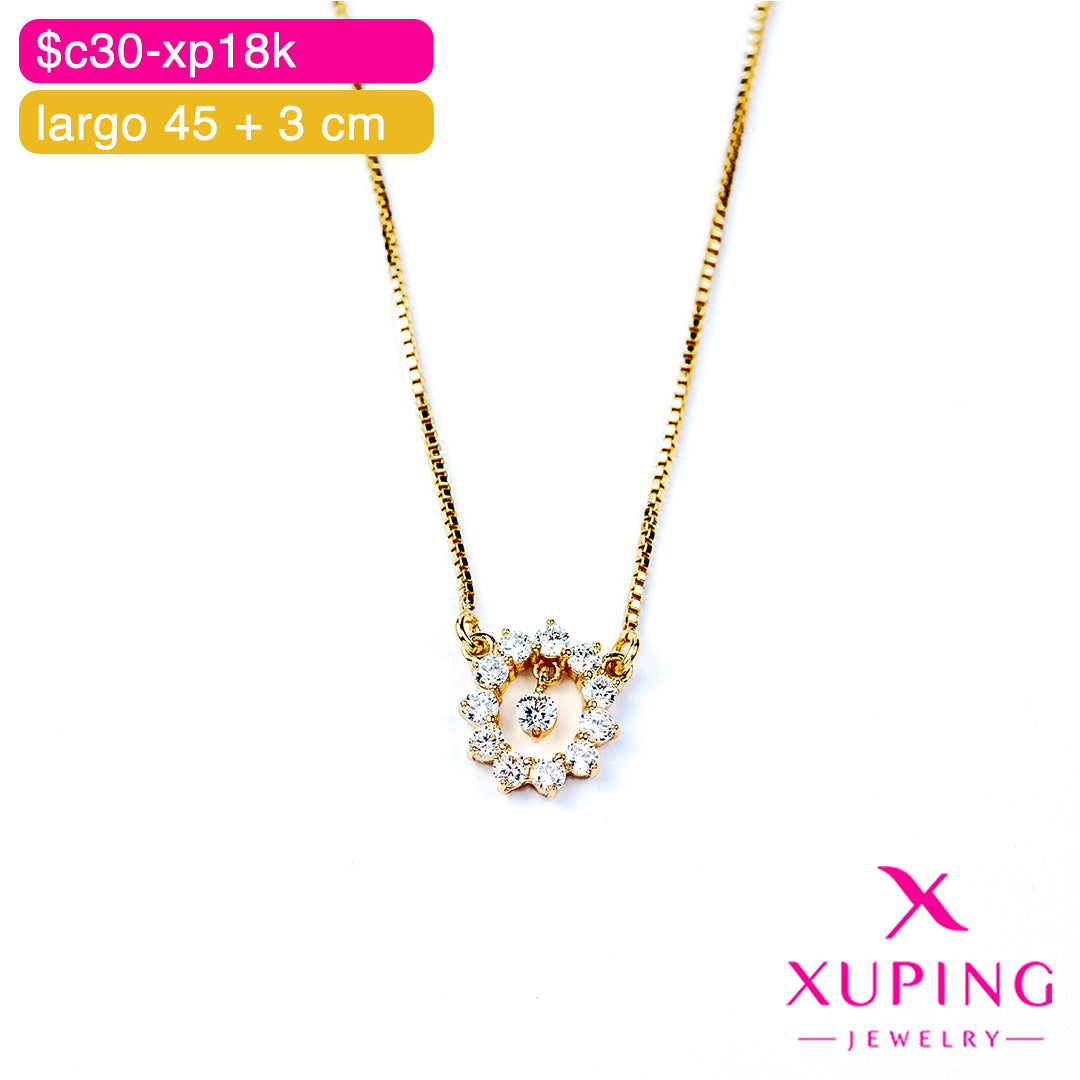 (XPE_00629) Gargantilla de zirconia 45 + 3 cm