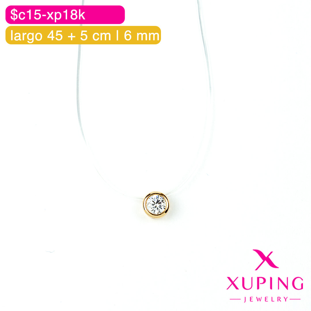 (XPE_00632) Gargantilla transparente 45 + 5 cm | 6 mm