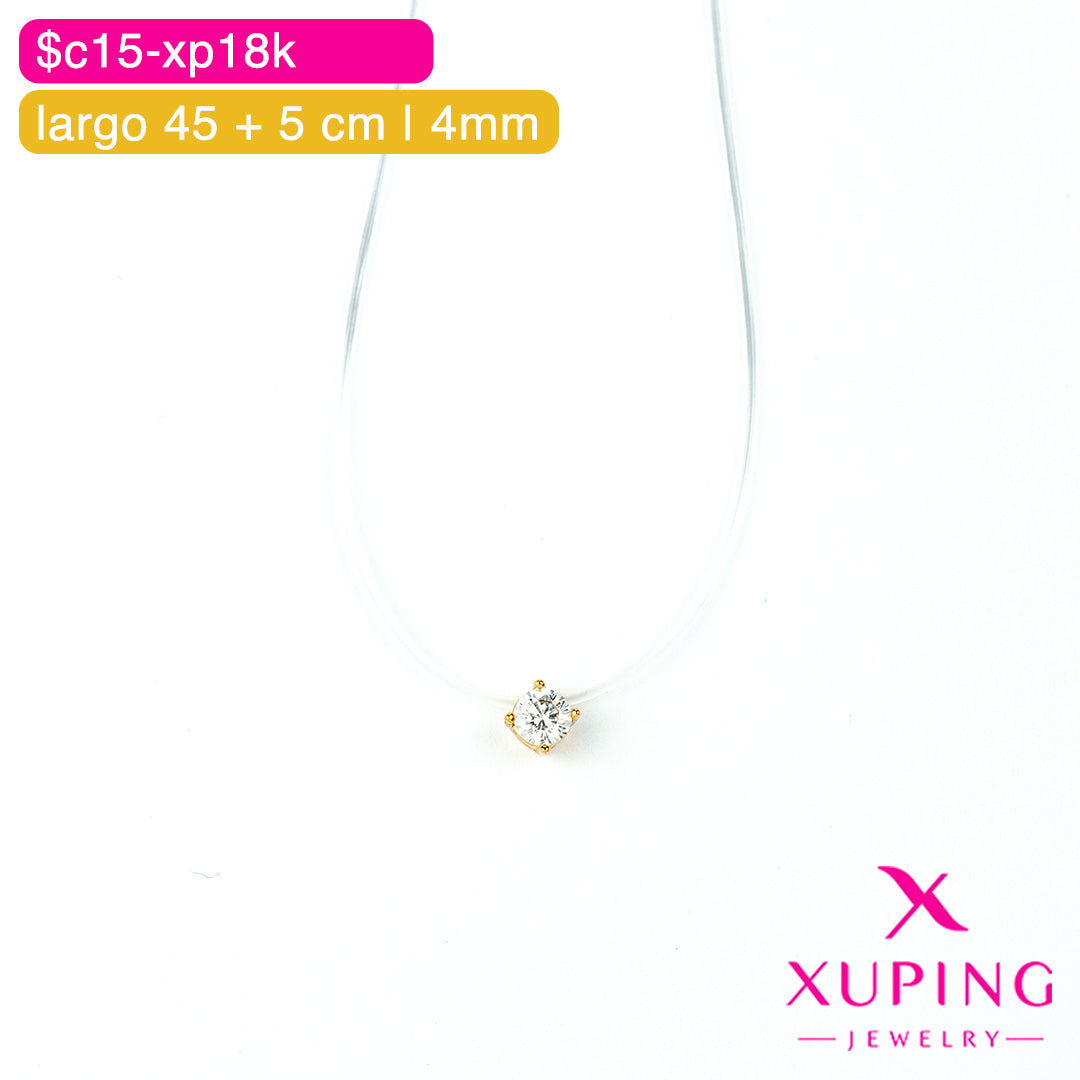 (XPE_00634) Gargantilla transparente 45 + 5 cm | 4 mm