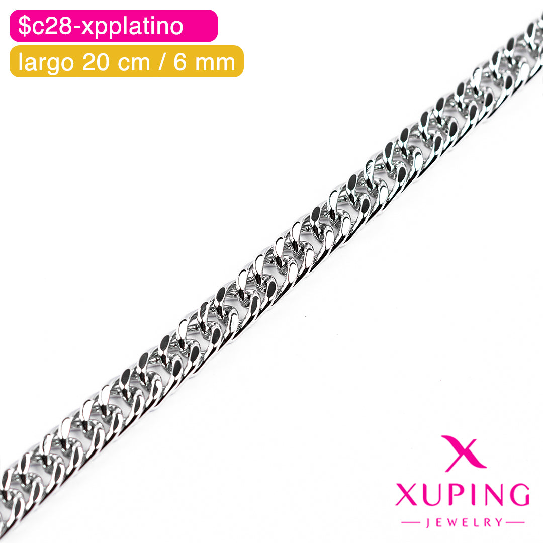 (XPH_00810) Pulsera eslabón cubano 20 cm / 6 mm