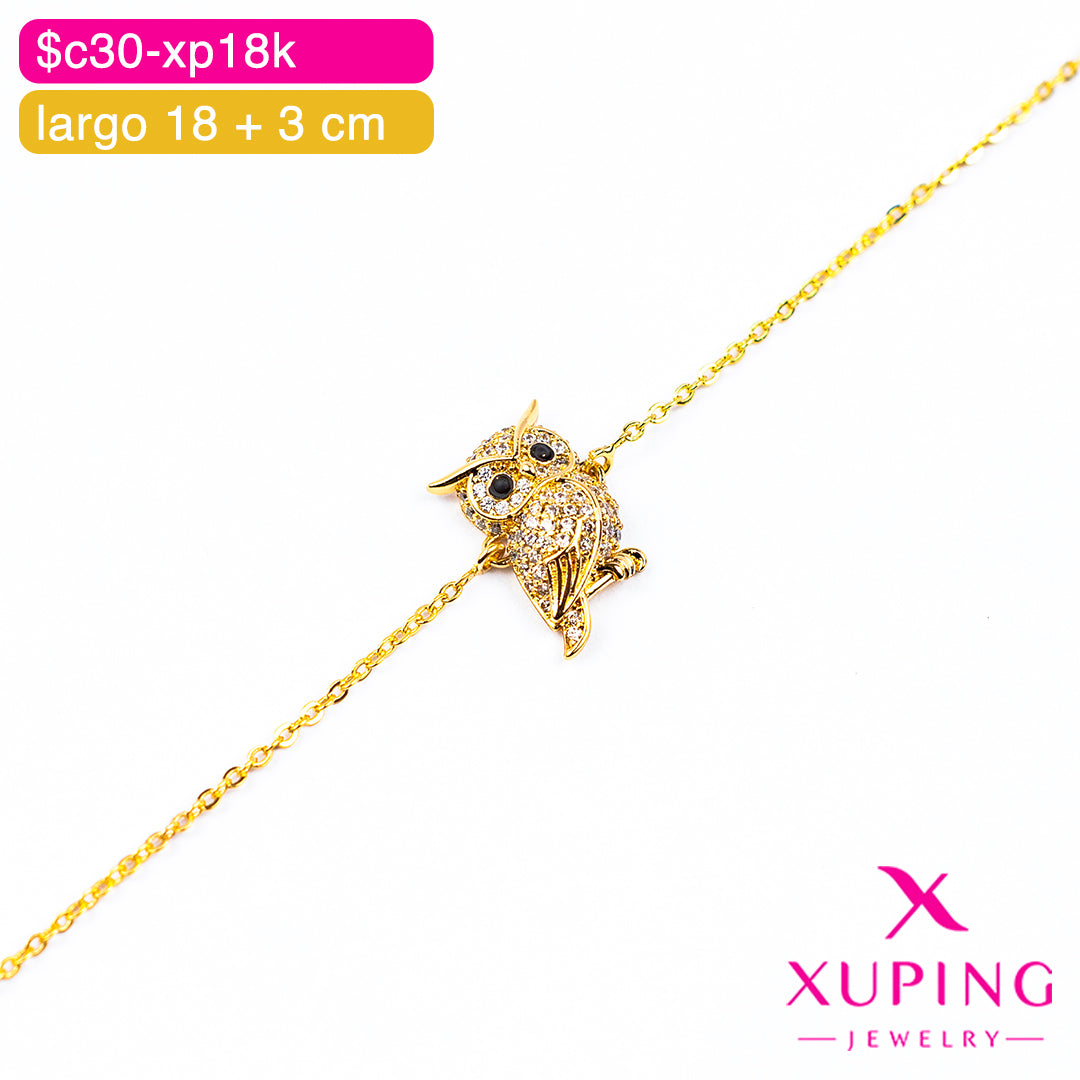 (XPH_00825) Pulsera de búho 18 + 3 cm