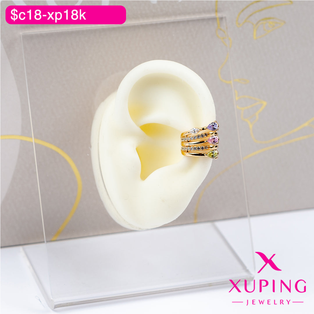 (XPB_03182) Ear cuff triple hilera