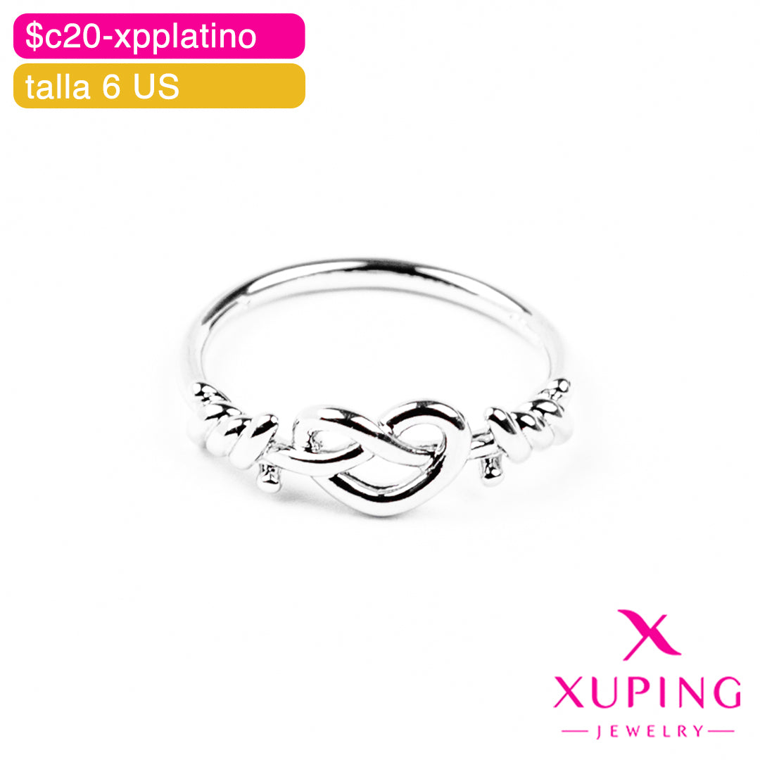 (XPA_01081) Anillo de corazón y púas 6 US