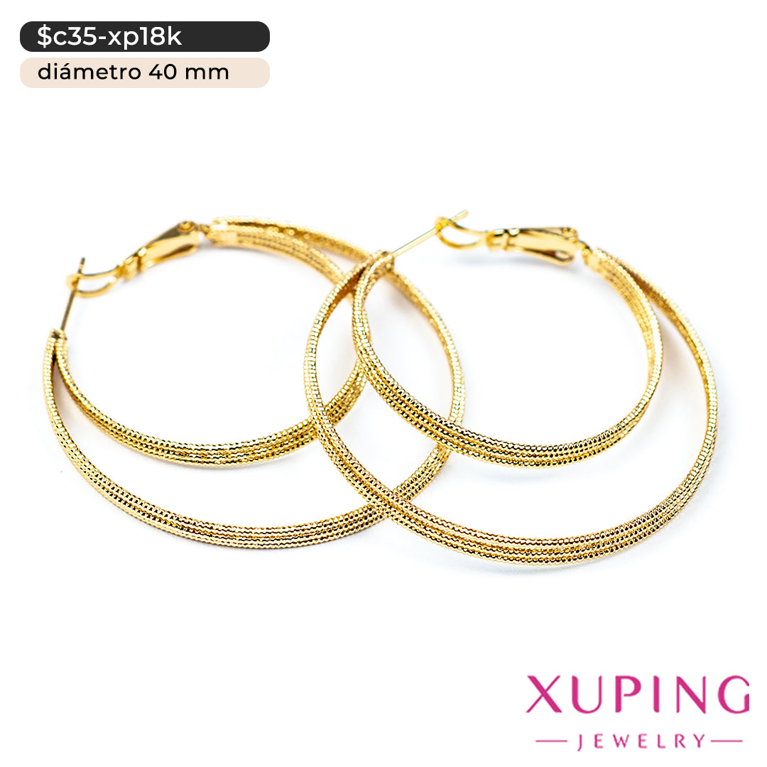 Argollas doble de triple hilera | Ø 40 mm