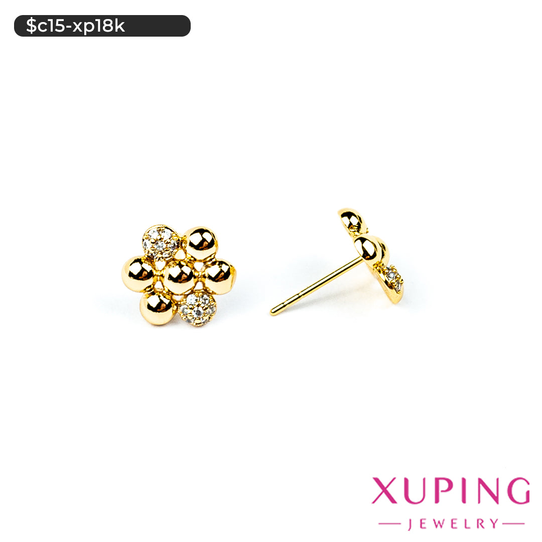 Aretes pegados de flor