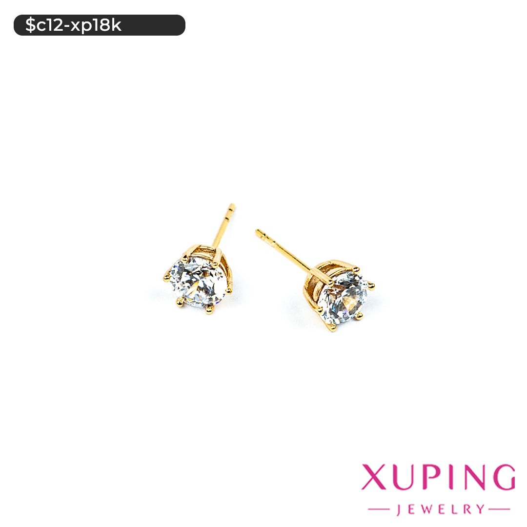 Aretes pegados de zirconia