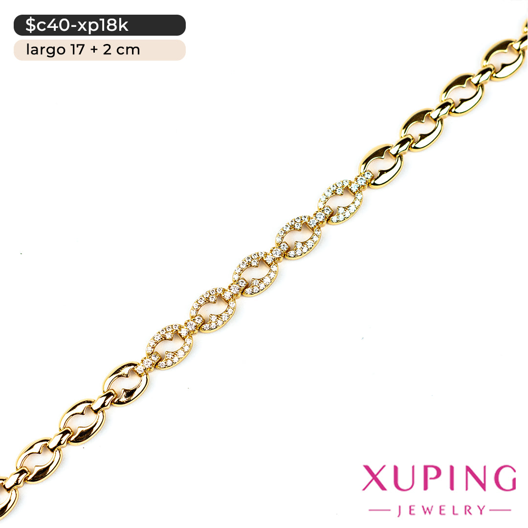 Pulsera de óvalos | 17 cm