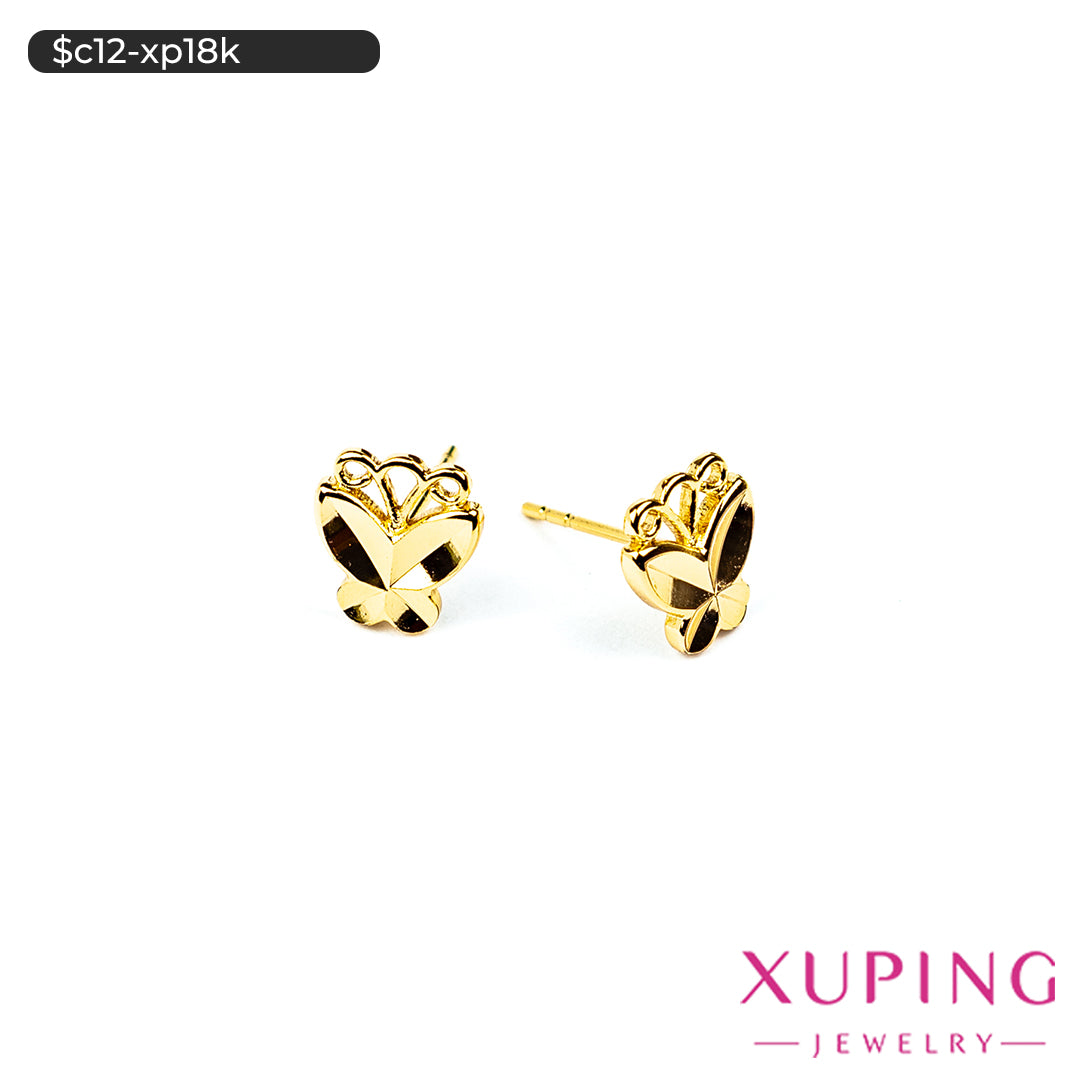 Aretes pegados de mariposa