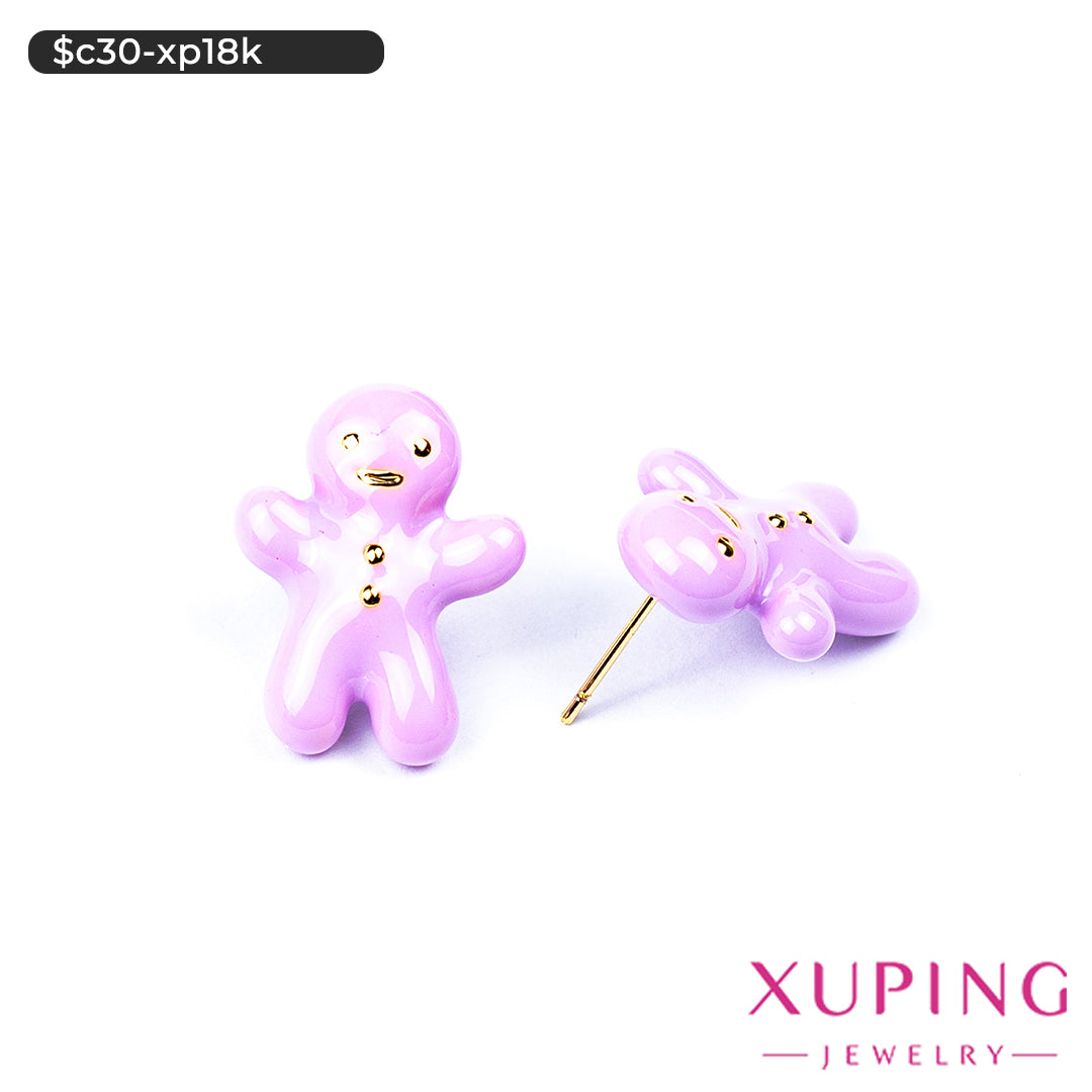 Aretes pegados de galleta de jengibre