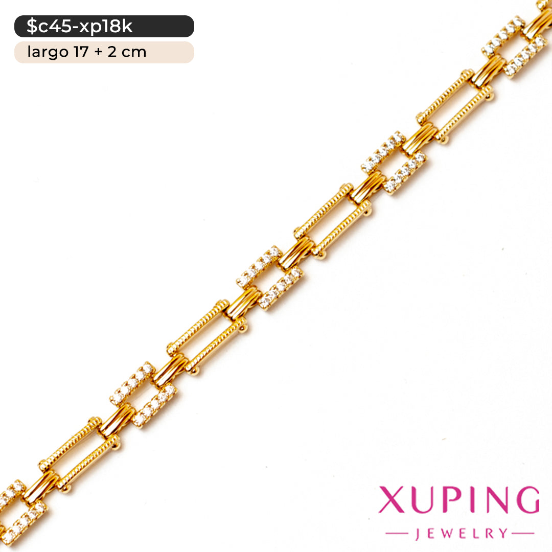 Pulsera de rectángulos | 17 cm