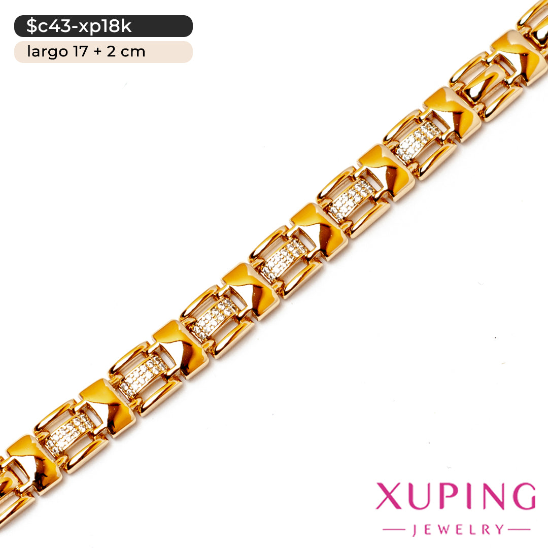 Pulsera de rectángulos | 17 cm