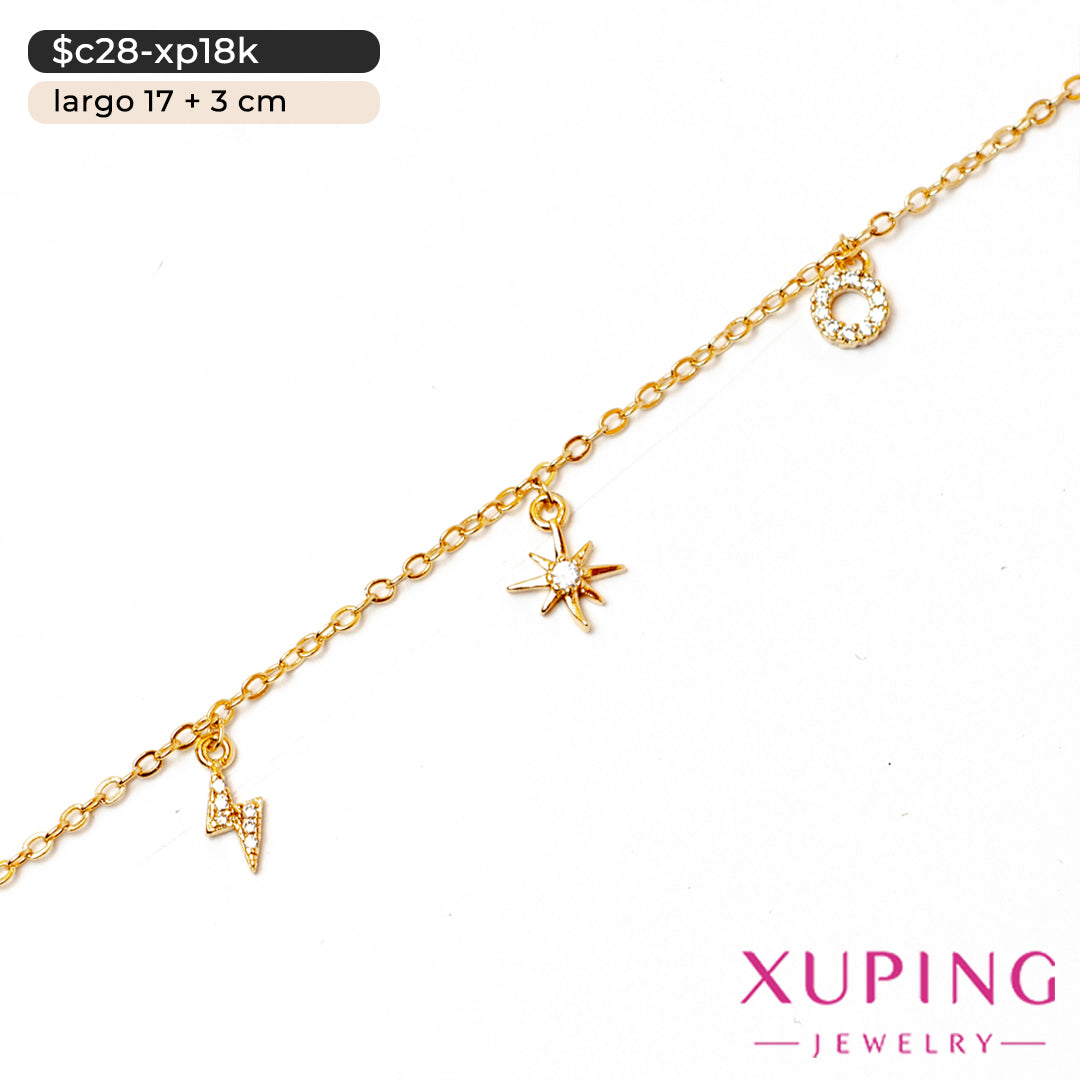 Pulsera con colgantes | 17 cm