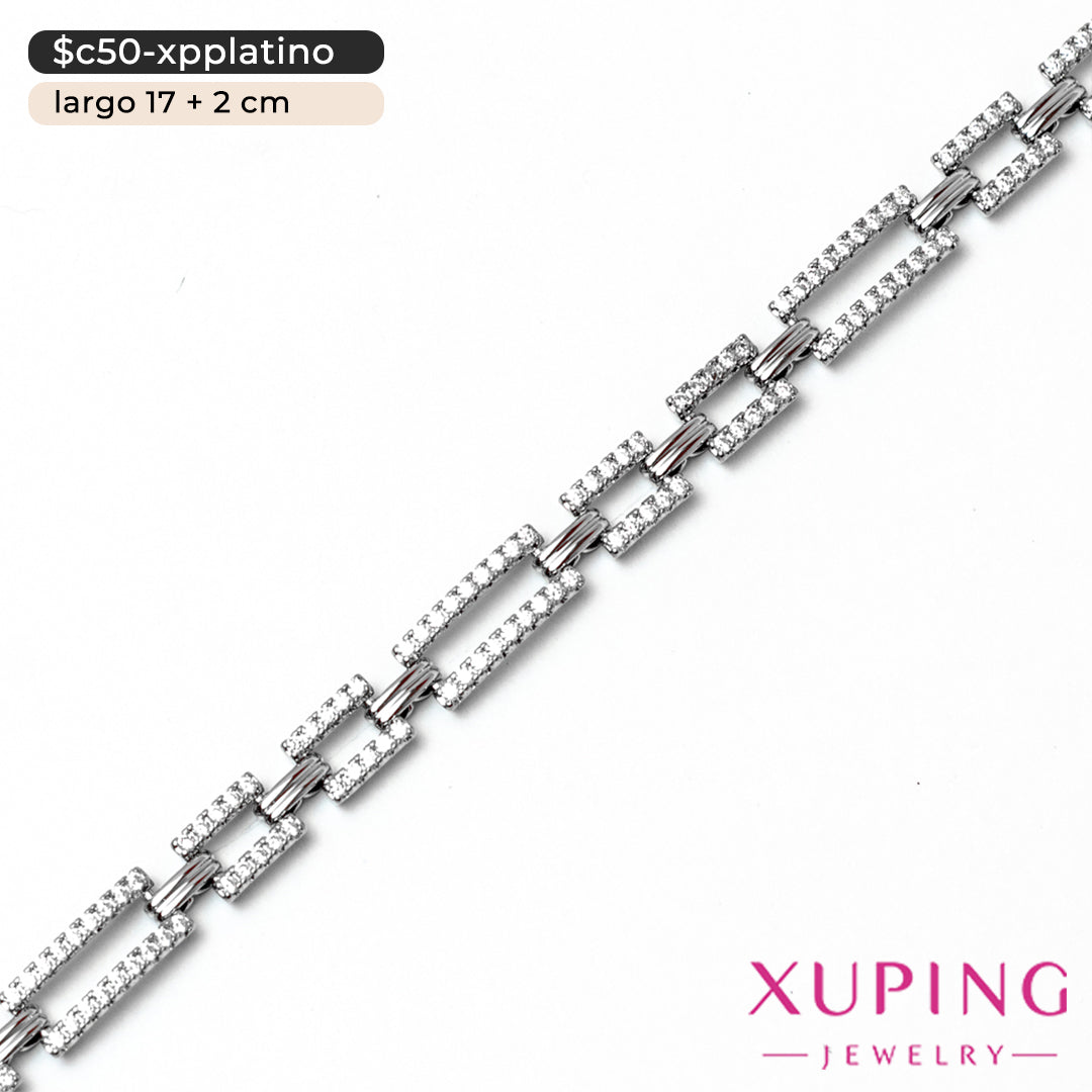 Pulsera de rectángulos | 17 cm