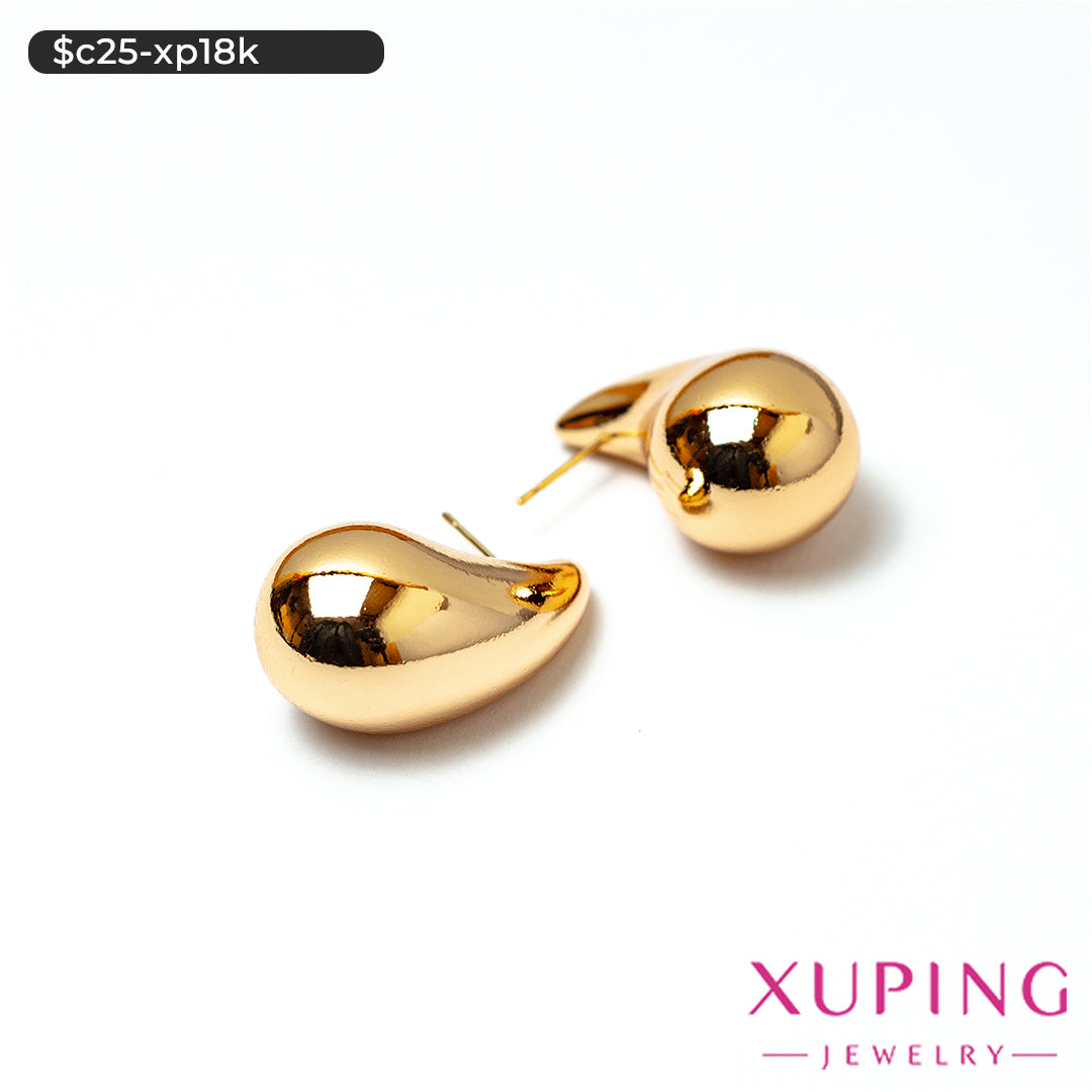 Aretes chunky de gota grande