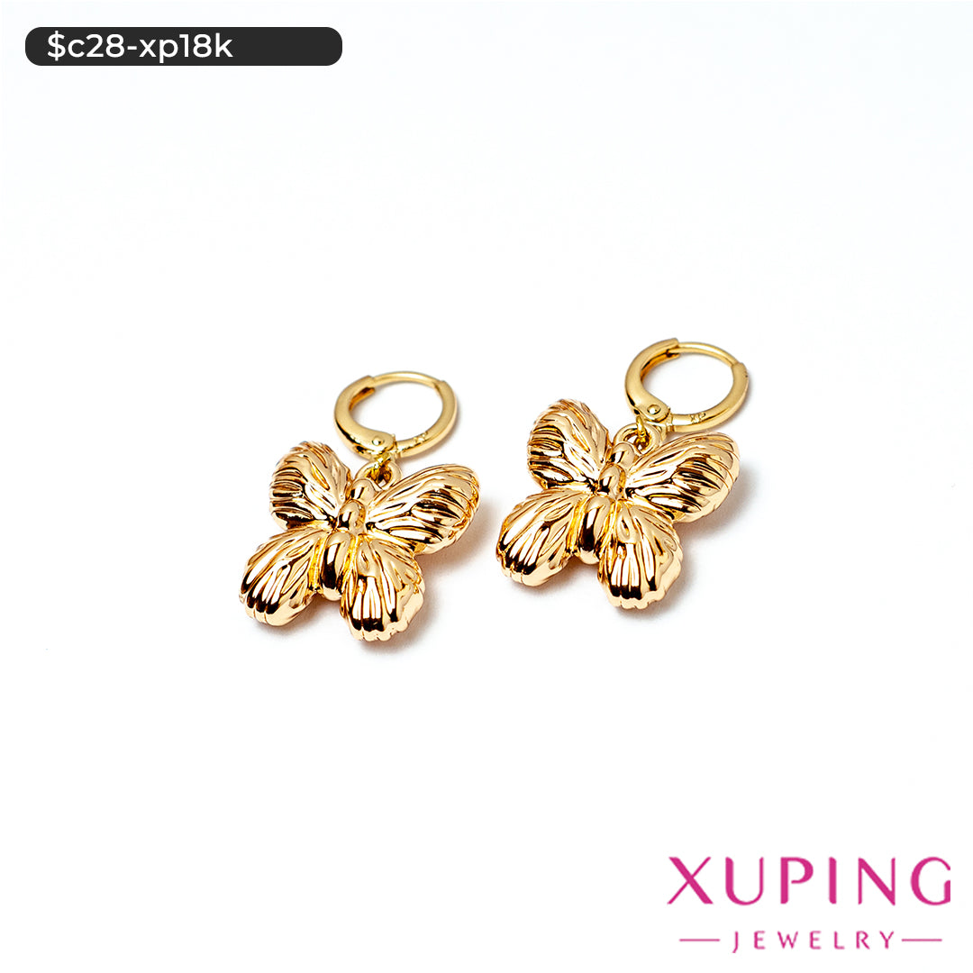 Aretes chunky de mariposa