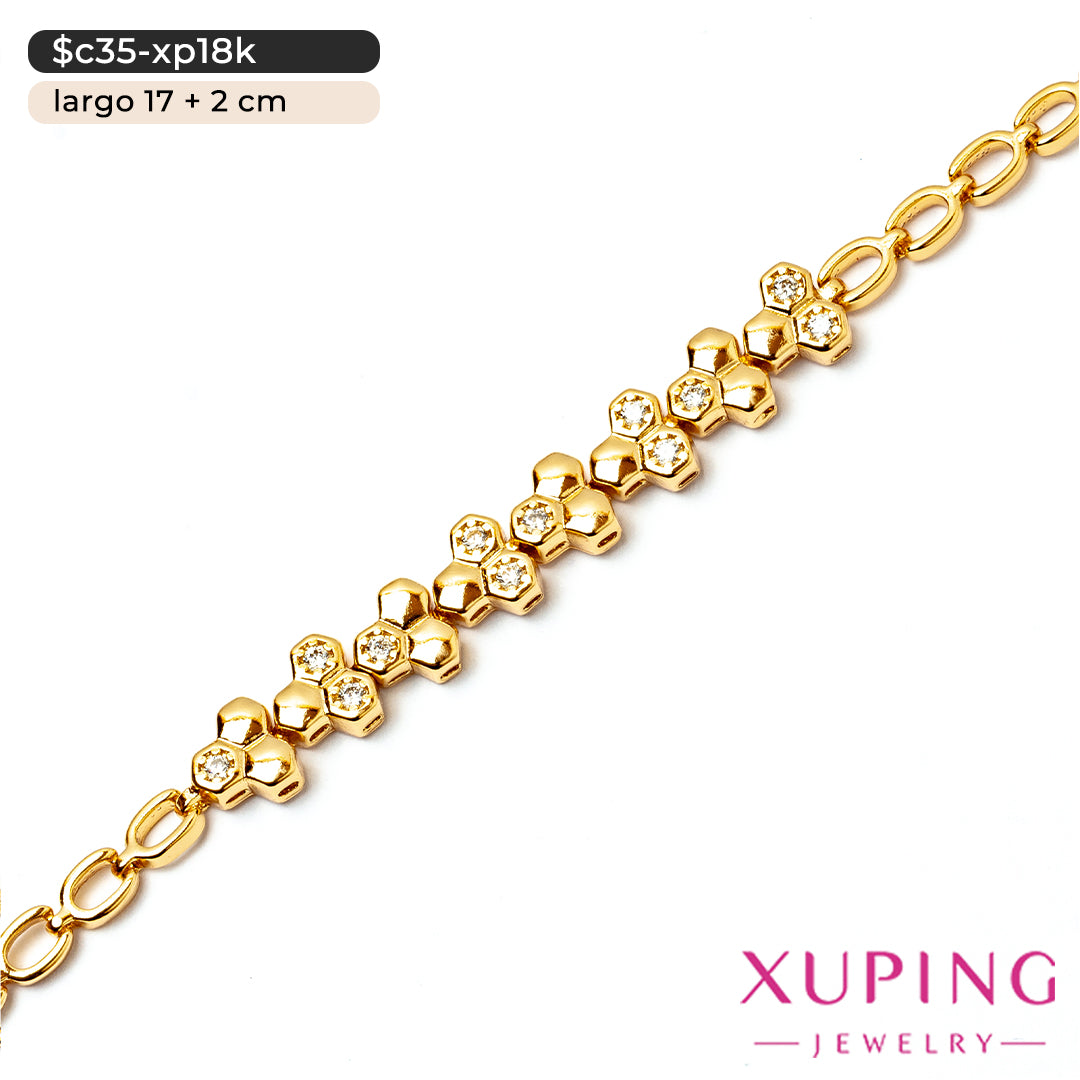 Pulsera de hexágonos | 17 cm