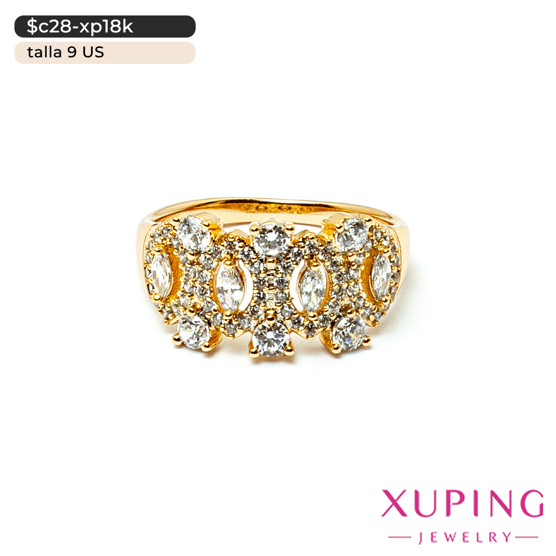 Anillo con zirconias ojivales | 9 US