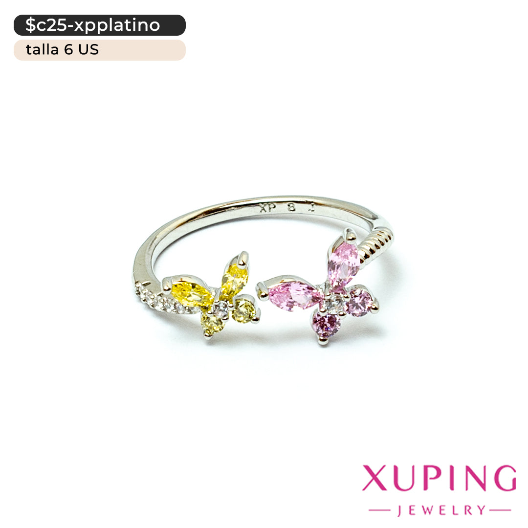 Anillo ajustable de mariposas | 6 US