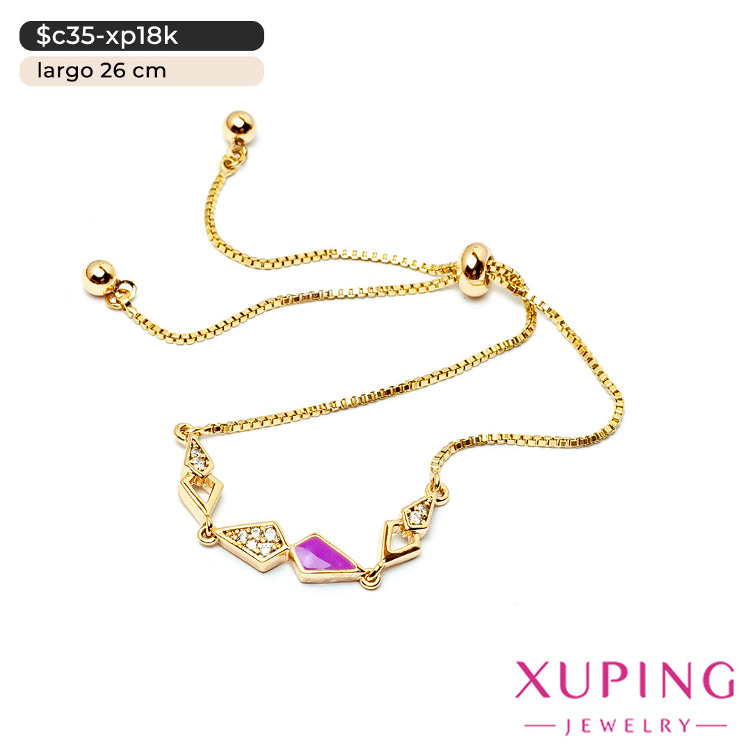 Pulsera ajustable de prismas | 26 cm