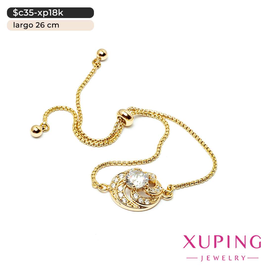 Pulsera ajustable de flor | 26 cm