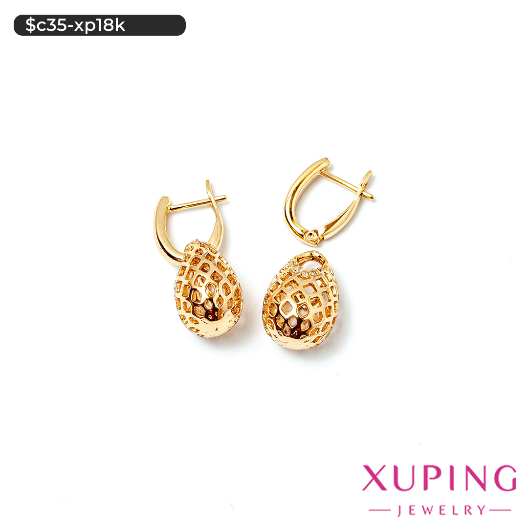 Aretes de gota calada