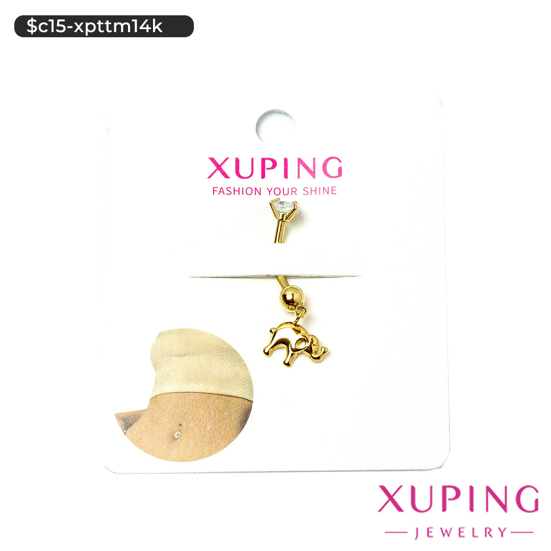 Piercing de ombligo de elefante en 14K